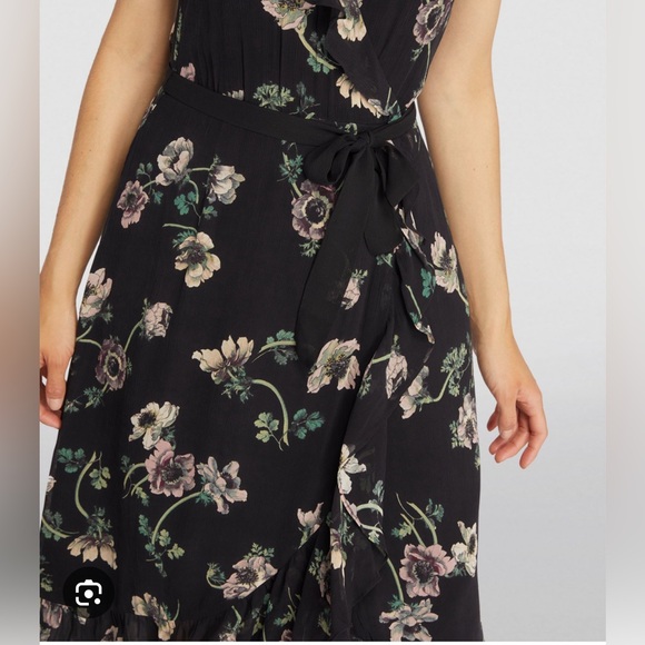PAIGE Palisades silk multi-floral flutter dress, size XS. - Picture 3 of 14